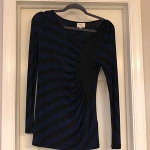 Black and blue long sleeve shirt